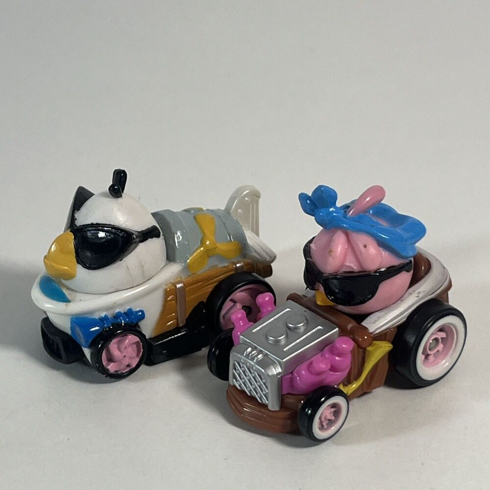 Hasbro Rovio Angry Birds Mini Cars Go! Telepods Kart Racers Lot of 2